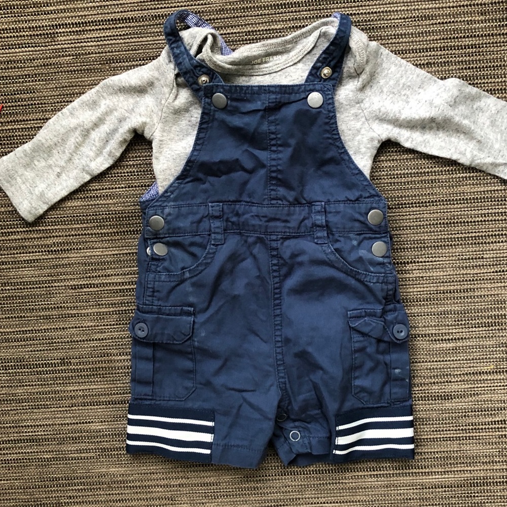 Baby Boy Overall Shorts 3-6mo